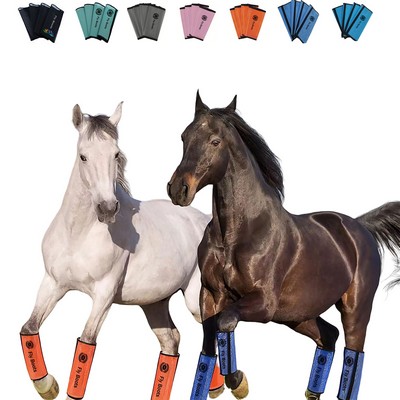 Fly Boots Set For Horse Bite Proof PVC Leg Guards Mesh