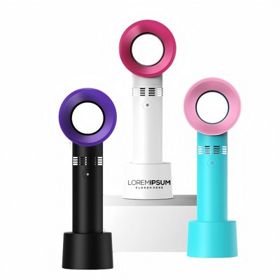 Portable Bladeless Handheld Fan w/Desk Base