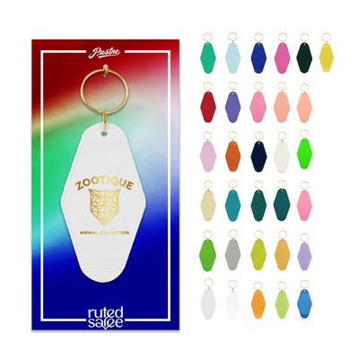 Plastic Hotel Keychain with Custom Paper Card Package