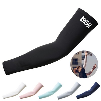 Unisex UV Protection Ice Silk Arm Sleeves for Outdoor Sports