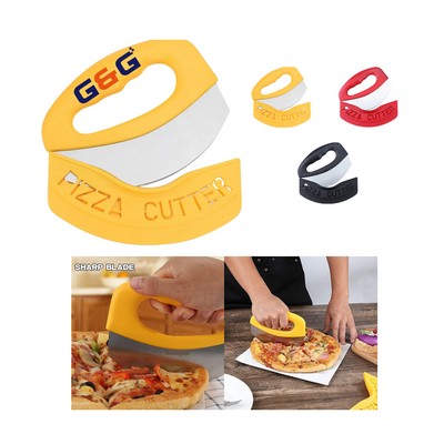 Semi-Round Rocker Pizza Knife for Effortless Slicing