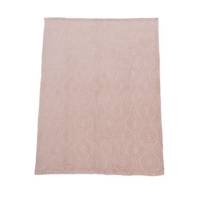 Quilted Flowers Plush Blanket 50" x 60"