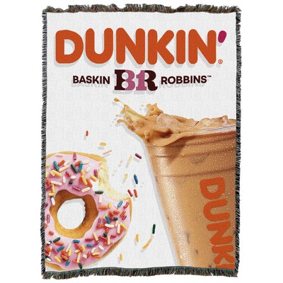 USA Made Jacquard Woven 100% Cotton Tapestry Throw Blanket 54" x 62" (Economical Travel Size)