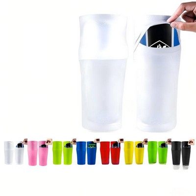 Professional Mesh Shin Guard Compression Sleeves with Pocket