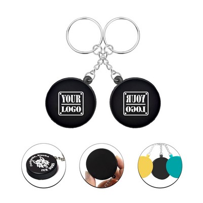 Hockey Puck Stress Reliever KeyChain